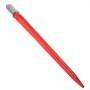 Hay Spear 32" Bale Spear 1350 lbs Capacity, Bale Spike Quick Attach Square Hay Bale Spears 1.4" Wide, Red Coated Bale Forks, Bale Hay Spike with Hex Nut & Sleeve for Buckets Tractors Loaders