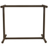 Pool Towel Rack, 5 Bar, Brown, Freestanding Outdoor PVC T-Shape Poolside Storage Organizer, Include 8 Towel Clips, Mesh Bag, Hook, Also Stores Floats and Paddles, for Beach, Swimming Pool, Home
