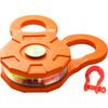 Snatch Block, 11T/25,000 LBS Working Load Limit, Heavy Duty Winch Pulley for 0.55"/14 mm Synthetic Rope or Soft Shackles, Off-Road Recovery Accessories for Tractor, Truck, ATV & UTV, 1 Pack