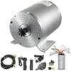 Electric Brushless DC Motor,48V 1800W Brushless Electric Motor,4500RPM Controller Throttle Grip Pedal Wiring Harness Ignition Key Kit for Go Kart Scooter E-Bike Motorized Bicycle ATV Mini Bike