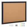 Cork Board, 36x24 inches Bulletin Board with MDF Sticker Frame, Vision Board Includes 10 Pushpins, for Display and Decoration in Office Home and School