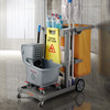 Janitorial Trolley Cleaning Cart with PVC Bag for Housekeeping Office