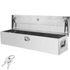 Heavy Duty Aluminum Truck Bed Tool Box, Diamond Plate Tool Box with Side Handle and Lock Keys, Storage Tool Box Chest Box Organizer for Pickup, Truck Bed, RV, Trailer, 48"x15"x15", Silver