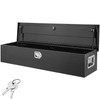 Heavy Duty Aluminum Truck Bed Tool Box, Diamond Plate Tool Box with Side Handle and Lock Keys, Storage Tool Box Chest Box Organizer for Pickup, Truck Bed, RV, Trailer, 48"x15"x15", Black