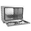 Underbody Truck Box, 24"Ã—17"Ã—18" Pickup Storage Box, Heavy Duty Aluminum Diamond Plate Tool Box with Lock and Keys, Waterproof Trailer Storage Box with T-Handle Latch for Truck, Van, Trailer