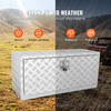 Underbody Truck Box, 36"14"16" Pickup Storage Box, Heavy Duty Aluminum Diamond Plate Tool Box with Lock and Keys, Waterproof Trailer Storage Box with T-Handle Latch for Truck, Van, Trailer