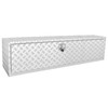Underbody Truck Box, 60"Ã—17"Ã—18" Pickup Storage Box, Heavy Duty Aluminum Diamond Plate Tool Box with Lock and Keys, Waterproof Trailer Storage Box with T-Handle Latch for Truck, Van, Trailer