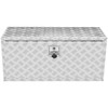 Underbody Truck Box, 36"Ã—17"Ã—18" Pickup Storage Box, Heavy Duty Aluminum Diamond Plate Tool Box with Lock and Keys, Waterproof Trailer Storage Box with T-Handle Latch for Truck, Van, Trailer