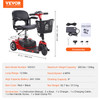 3 Wheel Folding Mobility Scooter for Adults & Seniors, Heavy-Duty Electric Powered Mobility Scooter & 12 Mile Long Range, All Terrain Travel Wheelchair with 9Â° Climbing Capacity, 265lb Capacity