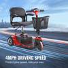 3 Wheel Folding Mobility Scooter for Adults & Seniors, Heavy-Duty Electric Powered Mobility Scooter & 12 Mile Long Range, All Terrain Travel Wheelchair with 9Â° Climbing Capacity, 265lb Capacity