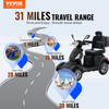 Heavy Duty 4-Wheel Mobility Scooters for Seniors & Adults 500lbs Capacity - 31 Miles 3-Speed Long Range, 800W All Terrain Electric Recreational Scooter Wheelchair with 25Â° Max Climbing Capacity