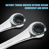 10 pcs SAE Ratcheting Wrench Combination Wrench Set 10 Pcs/Set with 72 Teeth, Chrome Vanadium Steel Tubing Ratchet Spanner US and European Patentsï¼‰ (200-9KDSZ)