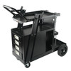 Welding Cart, 2-Tier 4 Drawers Welder Cart with 265 LBS Weight Capacity, 360Â° Swivel Wheels, Tank Storage Safety Chains, Heavy Duty Rolling MIG Welder Cart for Mig Welder and Plasma Cutter
