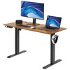 Height Adjustable Desk, 55.1 x 23.6 ini141.4m*0.6mi14, 3-Key Modes Electric Standing Desk,Whole Piece Desk Board, Sturdy Dual Metal Frame, Max. Bearing 180 LBS Computer Sit Stand up Desk, for Home and Office