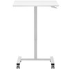 Mobile Standing Desk, 28"-44" Gas-Spring Height Adjustable Sit-Stand Desk, 4 360Â° Swivel Wheels (2 Lockable) Portable Rolling Laptop Table Computer Cart for Home Office School, 40LBS Loading