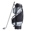 Golf Cart Bag with 14 Way Organizer Divider Top, 41a 13 Pockets Premium Nylon Cart Bag, Durable Golf Bags with Handles & Dust Cover & Detachable Straps for Men & Women, Black Color-Block