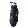 Golf Cart Bag with 14 Way Organizer Divider Top, 36â€ 13 Pockets Premium Cart Bag, Durable Golf Bags with Handles & Dust Cover & Detachable Straps for Men & Women, Black & Orange