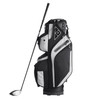 Golf Cart Bag with 14 Way Organizer Divider Top, 36a 13 Pockets Premium Cart Bag, Durable Golf Bags with Handles & Dust Cover & Detachable Straps for Men & Women, Black Color-Block