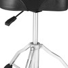 Drum Throne with Backrest, 19.3-25.2 in/490-640 mm Height Adjustable, Hydraulic Saddle Padded Drum Stool Seat with Anti-Slip Feet Drumsticks 500 lbs/227 kg Max Capacity, 360Â°Swivel for Drummers