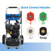 Pressure Washer, 3500PSI 2.3GPM Gas Powered High-pressure Washer With OHV 209CC Engine, 4 Adjustable Nozzles, 25 Foot Hose For Cleaning Walls, Terraces, Vehicles, And Gardens