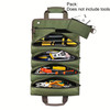 Tool Bag Roll Up, Heavy Duty Tool Organizer For Men Women, Portable Tool Storage Box With 2 Detachable Zipper Pouch, Compact Small Carrier Bag For Electrician Mechanic, Father Day Dad Gifts