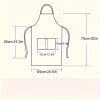 10pcs Black Kitchen Aprons with Pockets - Durable Polyester, Perfect for Cooking & Grilling, Machine Washable - Ideal for Restaurants & Couples
