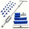 Car Paintless Dent Repair Kit: Slide Hammer, Reverse Hammer, Body Suction Cup, Adhesive Blue Glue Tabs (No Glue Included)