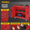 6 Drawers 3-in-1 Rolling Tool Chest, Heighten Tool Service Cart Storage Cabinet w/Wheels, Detachable Top, Tool Organizer Box for Garage, Warehouse & Repair Shop