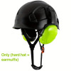 Construction Work Safety Helmet With Goggles And Noise-reducing Industrial Protective Soundproof Earmuffs Hard Hat, (hard Hat+earmuffs+goggles) Set Or (hard Hat+earmuffs) Set Black color