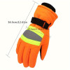 1 Pair Winter Thickened Warm Gloves, Windproof Cold-Resistant, Hand Washable Woven Polyester Fiber, for Outdoor Work, Hiking, Skiing, Cycling
