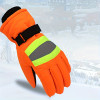 1 Pair Winter Thickened Warm Gloves, Windproof Cold-Resistant, Hand Washable Woven Polyester Fiber, for Outdoor Work, Hiking, Skiing, Cycling