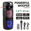 Portable Wireless PA Speaker System - Built In Rechargeable 1800mAh Battery Outdoor Wireless Party Speaker Portable PA System W/ Subwoofer, Wired Micphone, Party Lights, USB/AUX/FM Radio DJ 4000 W Duel 6.5 Speaker