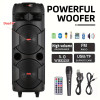 Portable Wireless PA Speaker System - Built In Rechargeable 1800mAh Battery Outdoor Wireless Party Speaker Portable PA System W/ Subwoofer, Wired Micphone, Party Lights, USB/AUX/FM Radio DJ 6000 W Duel 8 Speaker
