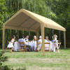 10'x20' Yellow Carport Replacement Canopy Cover - Waterproof, UV & Wind Resistant PE Fabric (COVER ONLY, FRAME NOT INCLUDED)