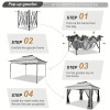 10x10 Pop Up Gazebo with Mosquito Nettings, Waterproof Outdoor Gazebo, with Sidewalls Patio Gazebo Tent for Backyard, Garden, Lawn, Parties with Vented Roof and Carry Bag Light Gray + Dark Gray