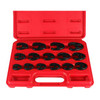 15pc. Professional Metric Crowfoot Wrench Set (8-24mm)