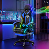 Chair Type: Chaise-lounge
Frame Material: Metal
Filling Material: Sponge
Back Style: Solid
Movement Type: Rotating
Operation Instruction: Wipe Clean
Seat Recliner Operation Mode: Manual
Surface Recommendation: Other
Seat/Recliner Adjustment Method: Handle
Power Supply: USB Powered
Color: Blue + Black