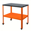 Welding Table Welding Cart 36"18", 1200lbs Load Capacity Industrial Workbench With 5/8" Holes Fixture Table With Wheels Orange