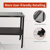 Welding Table Welding Cart 36"×18", 1200lbs Load Capacity Industrial Workbench With 5/8" Holes Fixture Table With Wheels black