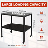 Welding Table Welding Cart 36"Ã—18", 1200lbs Load Capacity Industrial Workbench With 5/8" Holes Fixture Table With Wheels black