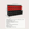 48-Bin Wall-Mounted Storage Rack in Red & Black - Durable Plastic Organizer for Garage & Workshop - Ideal for Screws, Nuts, Bolts, Beads & Small Tools with Labels Color: Red & Black