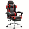 Ultimate Gaming Throne - Ergonomic Computer Chair with Footrest, Lumbar Support, Height Adjustment, 360° Swivel, Headrest, and Breathable Mesh for Long-Lasting Comfort and Productivity in Office or Gaming Sessions Red Color