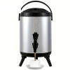 Stainless Steel Insulated Beverage Dispenser, 1.5 Gallon 6 Liter, Thermal Hot and Cold Drink Server Dispenser with Spigot Handle, Food-grade for Hot Tea Coffee Water Restaurant Drink Shop