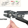 304 Stainless Steel Wire Rope Crimping Kit, 1/16" Cable with 7x7 Strand Core, Includes 200 Aluminum Crimping Loops and 50 M2 Stainless Steel Thimbles, Corrosion Resistant, High Strength, No Battery Required Crimper with 160pcs Sleeve Set