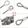 304 Stainless Steel Wire Rope Crimping Kit, 100ft 1/16" Cable with 7x7 Strand Core, Includes 200 Aluminum Crimping Loops and 50 M2 Stainless Steel Thimbles, Corrosion Resistant, High Strength, No Battery Required