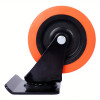 48 Inch Orange Ergonomic Creeper - Blow Molded HDPE Body with Padded Headrest & Dual Tool Trays - 440 Lbs Capacity