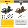 15000 Lbs Grade 70 Forged Steel 2PCS Tractor Bucket Hooks With Tie Down Ring and Back Plates for Tractor Bucket RV UTV Truck MBS  Color Aluminium Black