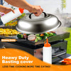 18pcs Flat Top Grill Accessories Set, Stainless Steel, with Spatula Set, Baking Cover, for Blackstone, Camp Chef, Outdoor Cooking