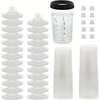 Disposable Spray Gun Cup Liner and Lid System, 40pcs Set Standard SizeÂ  - 40 Cup Liners, 40 Filtered Lids, 1 Hard Cup with Retention Ring, 10 Plugs 27 Ounce Cup Kit