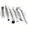 6pcs Durable Stainless Steel Car Audio Modification Tool Kit - Pry Bars for Interior & Door Panel Sound Insulation Removal, Includes Securely Attached Blue Pouch Blue
